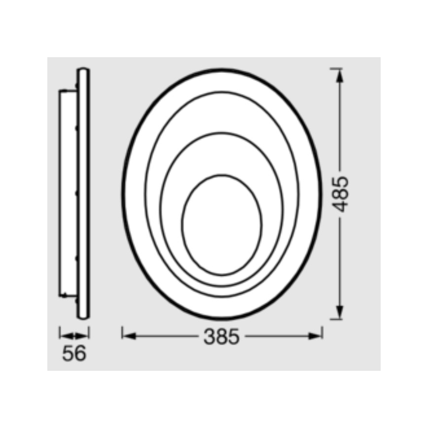 Osram - Φωτιστικό οροφής LED ORBIS SPIRAL LED/37W/230V λευκό