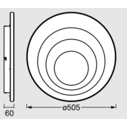 Osram - Φωτιστικό οροφής LED ORBIS SPIRAL LED/42W/230V Ø 50,5 cm, λευκό