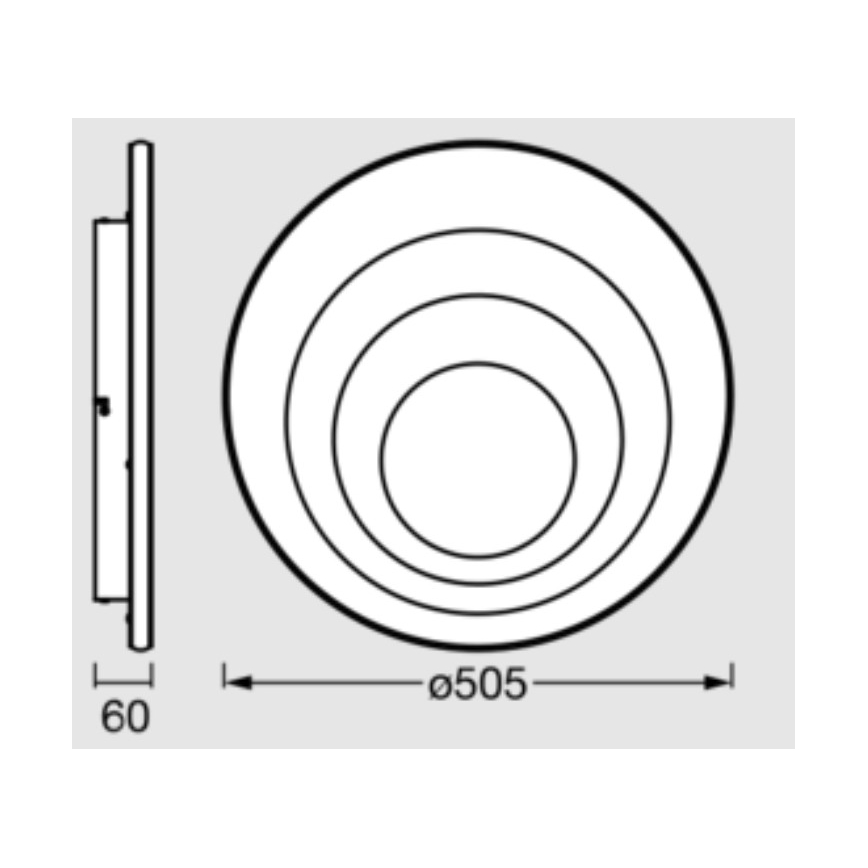 Osram - Φωτιστικό οροφής LED ORBIS SPIRAL LED/42W/230V Ø 50,5 cm, λευκό