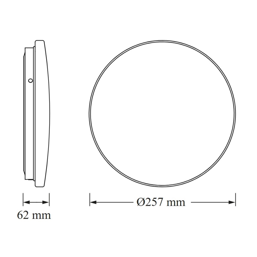 Osram - Φωτιστικό οροφής LED για μπάνιο CEILING ROUND LED/12W/230V 6500K Ø 26 cm IP44 λευκό