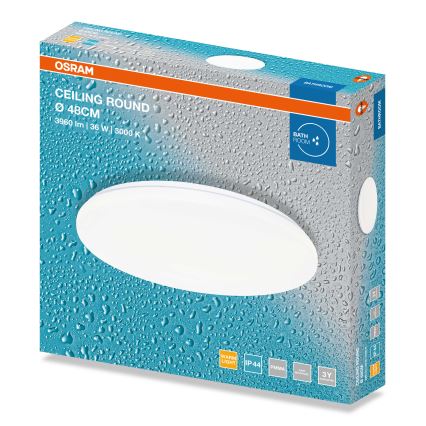 Osram - Φωτιστικό οροφής LED για μπάνιο CEILING ROUND LED/36W/230V 3000K Ø 48 cm IP44 λευκό