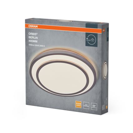 Osram - Φωτιστικό οροφής ORBIS BERLIN LED/36W/230V, διάμετρος 49,2 cm, ασημί