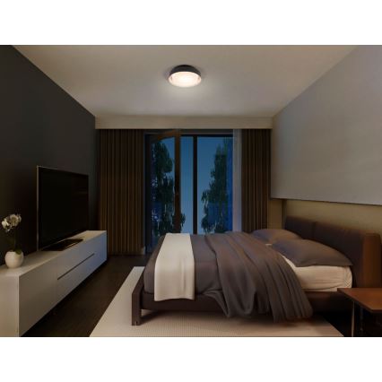 Osram - Φωτιστικό οροφής ORBIS MADRID 2xE27/10W/230V διάμ. 29 εκ. μαύρο