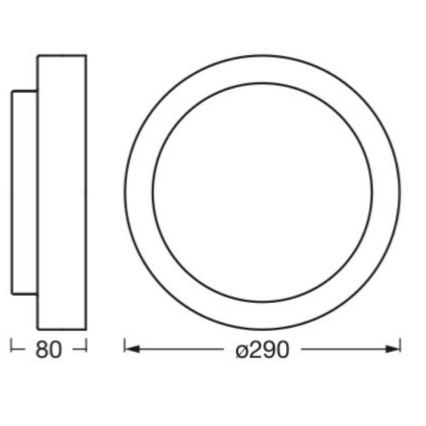 Osram - Φωτιστικό οροφής ORBIS MADRID 2xE27/10W/230V διάμ. 29 εκ. μαύρο