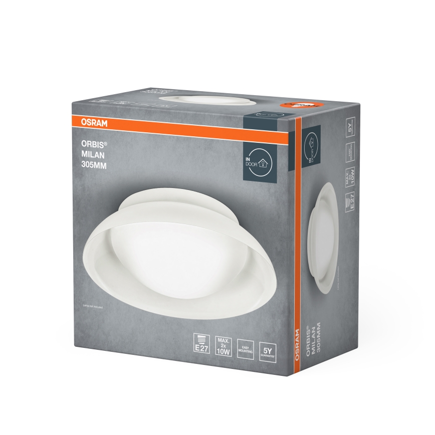 Osram - Φωτιστικό οροφής ORBIS MILAN 2xE27/10W/230V Ø 30,5 εκ. καφέ