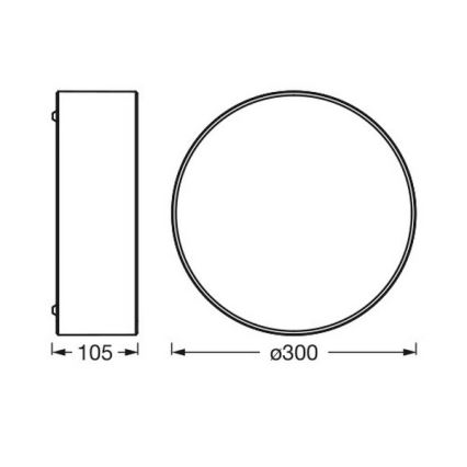 Osram - Φωτιστικό οροφής ORBIS PARIS 1xE27/25W/230V Ø 30 εκ. καφέ