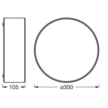 Osram - Φωτιστικό οροφής ORBIS PARIS 1xE27/25W/230V Ø 30 εκ. σε κρεμ απόχρωση