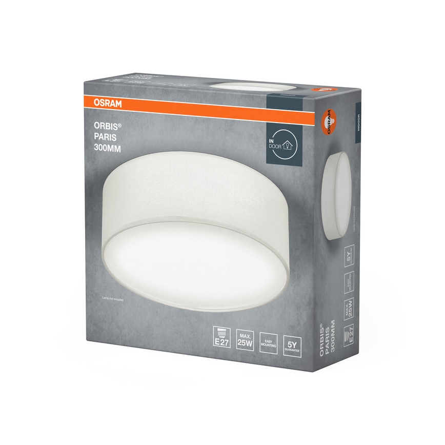Osram - Φωτιστικό οροφής ORBIS PARIS 1xE27/25W/230V διάμ. 30 εκ. λευκό