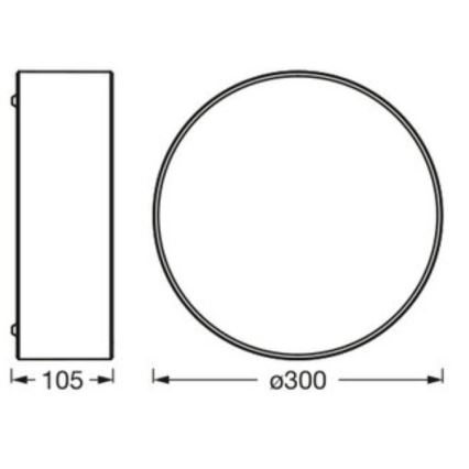 Osram - Φωτιστικό οροφής ORBIS PARIS 1xE27/25W/230V διάμ. 30 εκ. λευκό