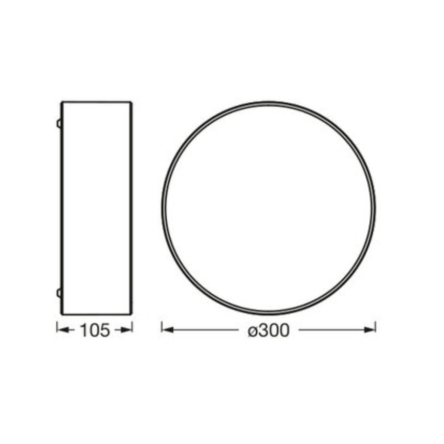 Osram - Φωτιστικό οροφής ORBIS PARIS 1xE27/25W/230V διάμ. 30 εκ. λευκό