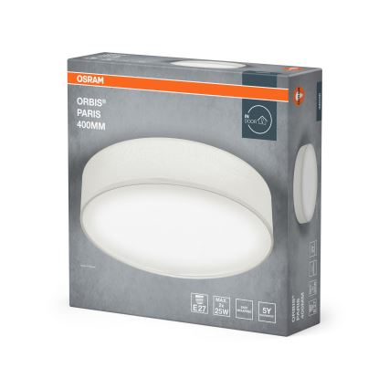 Osram - Φωτιστικό οροφής ORBIS PARIS 2xE27/25W/230V διάμ. 40 cm λευκό