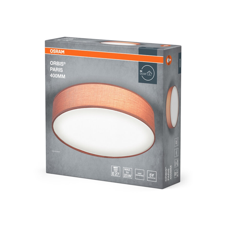 Osram - Φωτιστικό οροφής ORBIS PARIS 2xE27/25W/230V Ø 40 cm καφέ