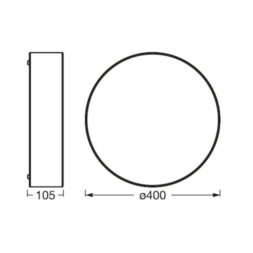 Osram - Φωτιστικό οροφής ORBIS PARIS 2xE27/25W/230V Ø 40 cm καφέ