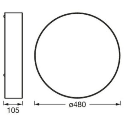 Osram - Φωτιστικό οροφής ORBIS PARIS 3xE27/15W/230V διάμ. 48 cm καφέ