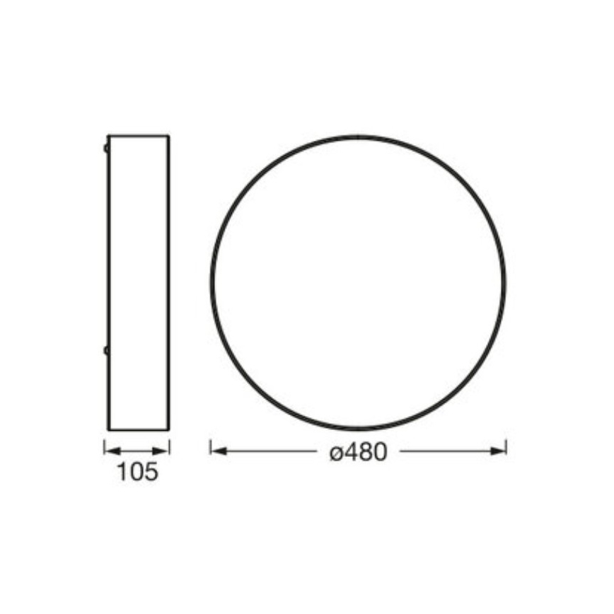 Osram - Φωτιστικό οροφής ORBIS PARIS 3xE27/15W/230V διάμ. 48 cm καφέ
