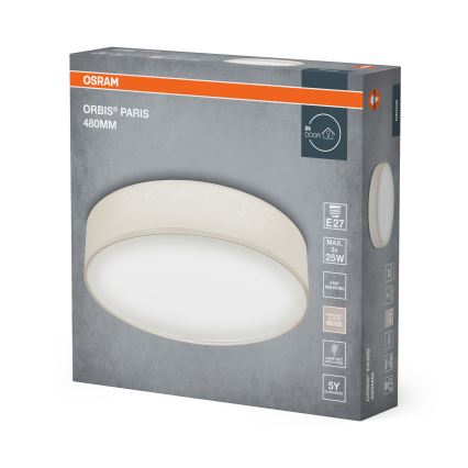 Osram - Φωτιστικό οροφής ORBIS PARIS 3xE27/25W/230V Ø 48 cm κρεμ