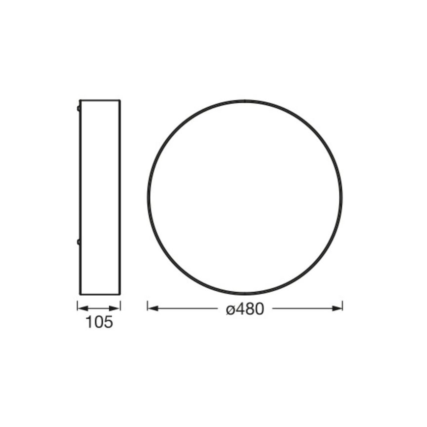Osram - Φωτιστικό οροφής ORBIS PARIS 3xE27/25W/230V Ø 48 cm μαύρο