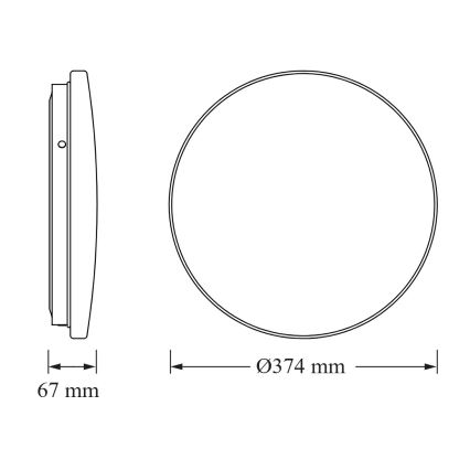 Osram - Φωτιστικό οροφής LED με αισθητήρα σούρουπου ROUND LED/24W/230V Ø 37 εκ.