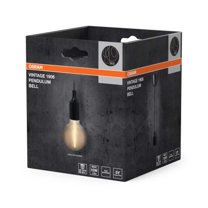 Osram - Καλώδιο τροφοδοσίας PENDULUM BELL 1xE27/15W/230V μαύρο