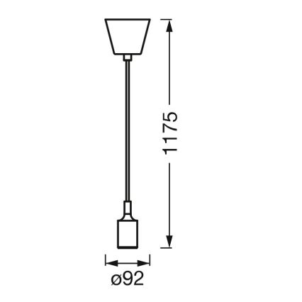 Osram - Καλώδιο τροφοδοσίας PENDULUM BELL 1xE27/15W/230V μαύρο