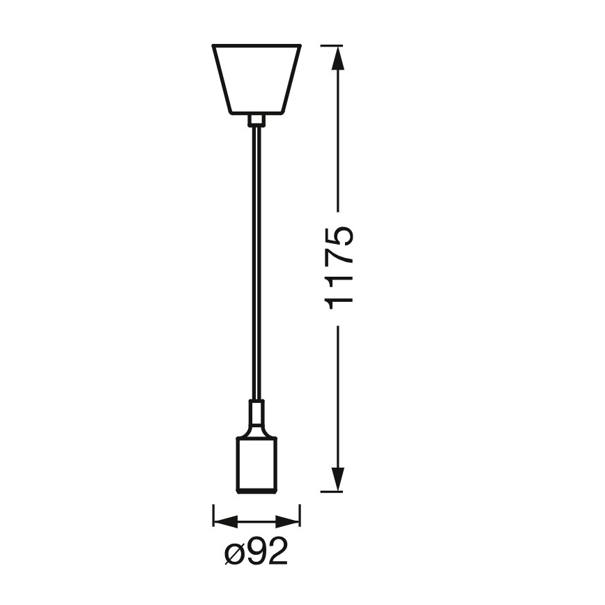 Osram - Καλώδιο τροφοδοσίας PENDULUM BELL 1xE27/15W/230V μαύρο