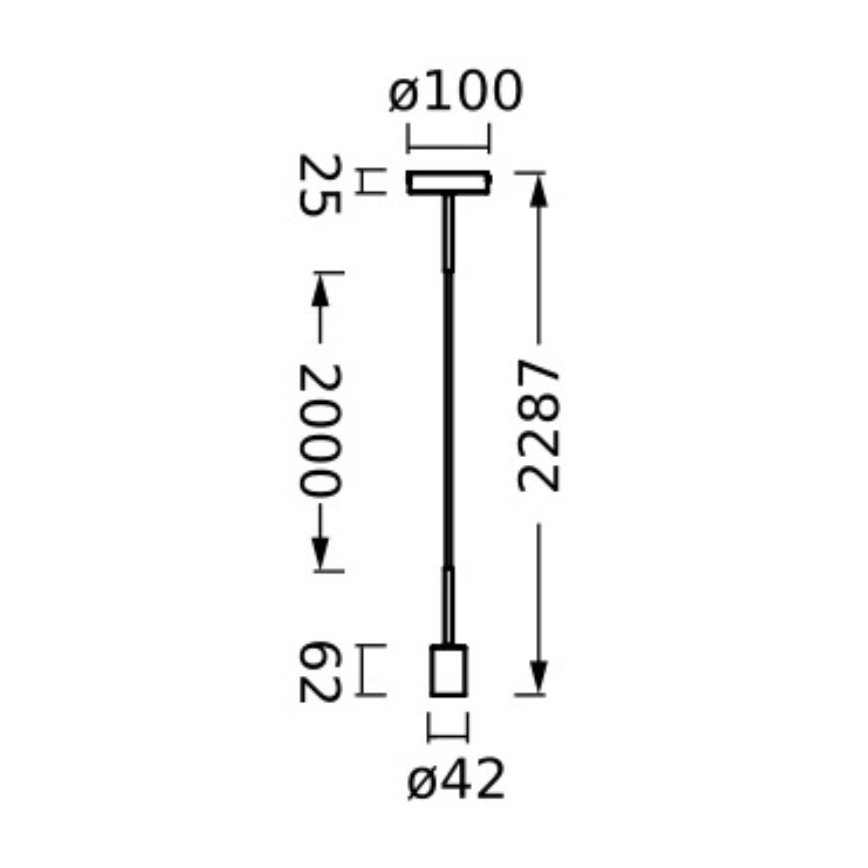 Osram - Καλώδιο τροφοδοσίας PENDULUM NEEDLE 1xE27/15W/230V μπεζ