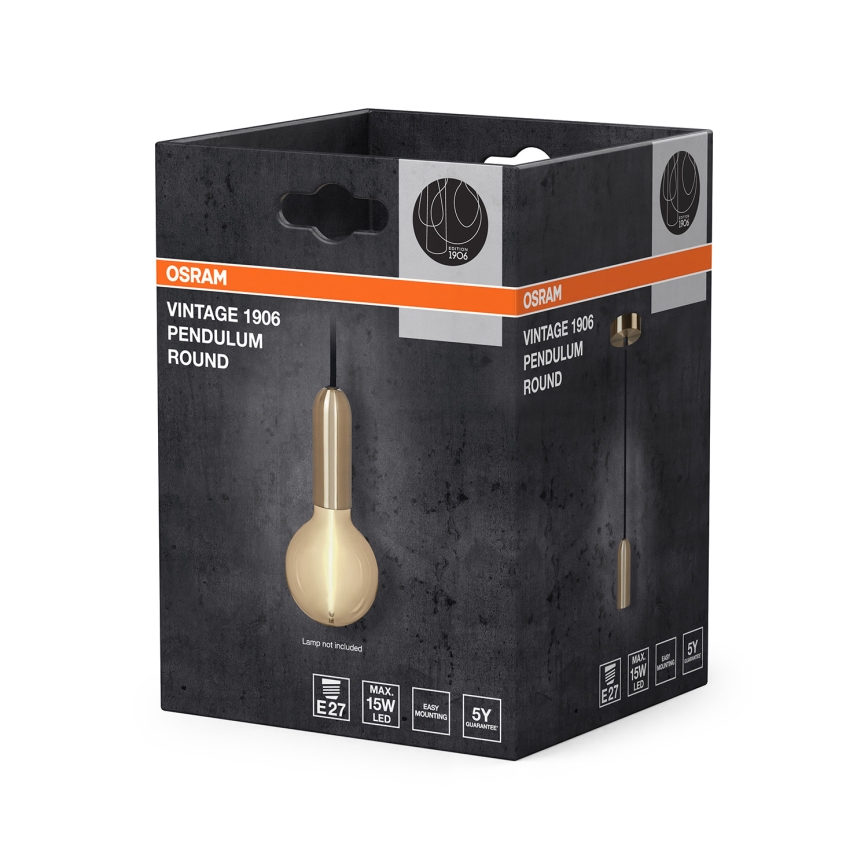 Osram - Καλώδιο τροφοδοσίας PENDULUM ROUND 1xE27/15W/230V χρυσό