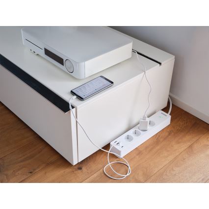 Osram - Καλώδιο επέκτασης SMART+ 4Z τύπου F + 2xUSB-A + 2xUSB-C Wi-Fi