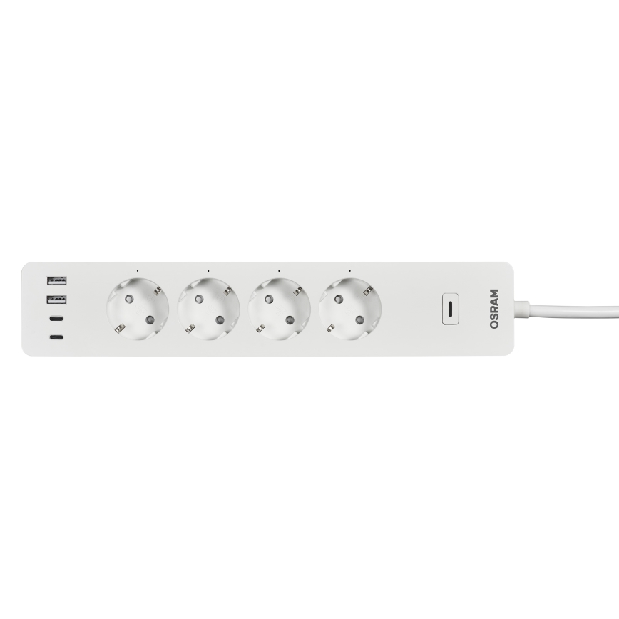 Osram - Καλώδιο επέκτασης SMART+ 4Z τύπου F + 2xUSB-A + 2xUSB-C Wi-Fi