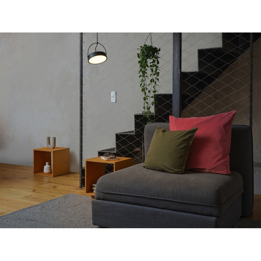 Osram - Κρεμαστό φωτιστικό LED DECOR PUCK με καλώδιο LED/12W/230V CRI 90 μαύρο