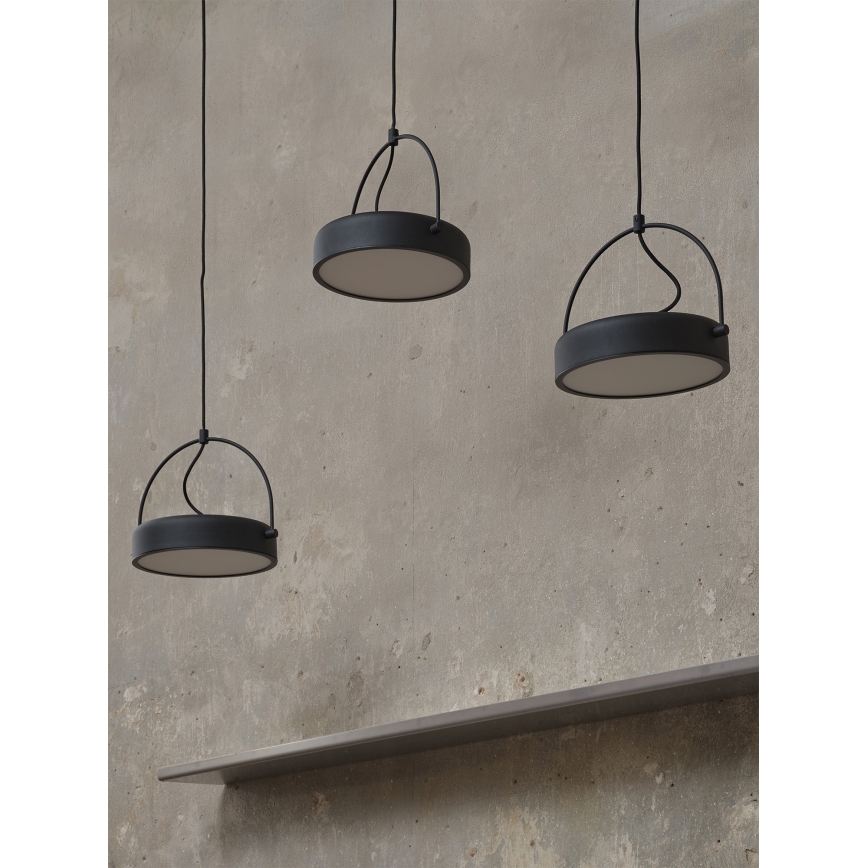 Osram - Κρεμαστό φωτιστικό LED σε καλώδιο DECOR PUCK 3xLED/12W/230V CRI 90 μαύρο