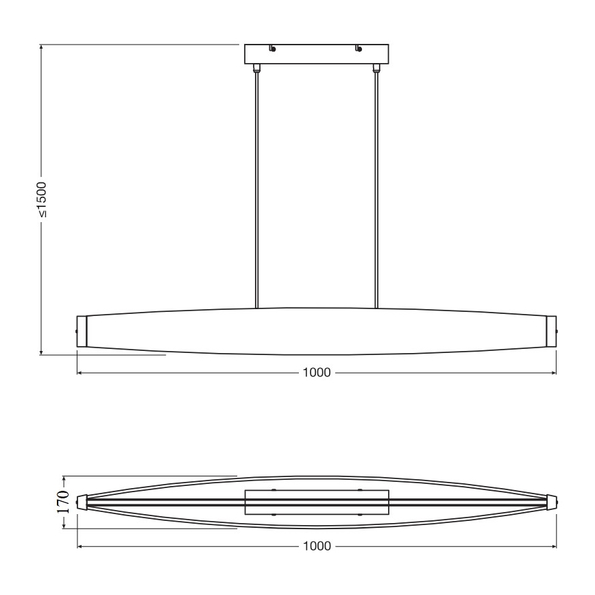 Osram - Κρεμαστό φωτιστικό LED με καλώδιο DECOR FLAT LED/23W/230V γκρι