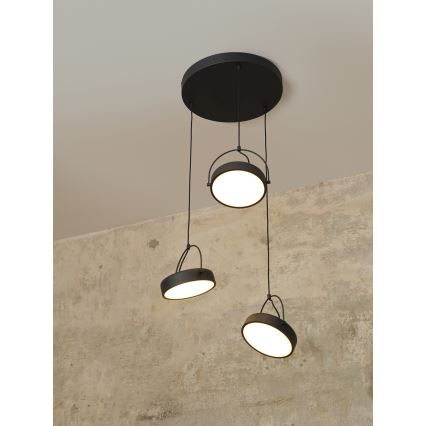 Osram - Κρεμαστό φωτιστικό LED με σύρμα ανάρτησης DECOR PUCK 3xLED/12W/230V CRI 90 μαύρο