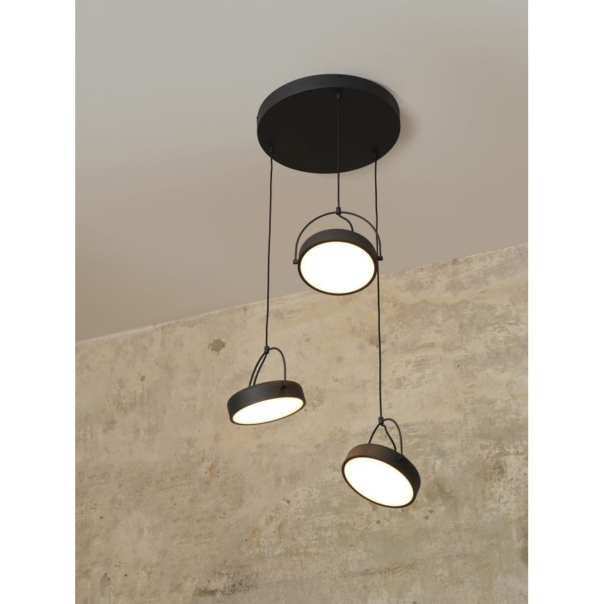 Osram - Κρεμαστό φωτιστικό LED με σύρμα ανάρτησης DECOR PUCK 3xLED/12W/230V CRI 90 μαύρο