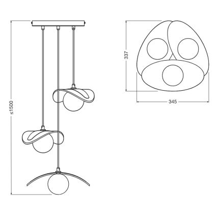 Osram - Κρεμαστό φωτιστικό σε καλώδιο DECOR PEARL 3xG9/5W/230V μπεζ
