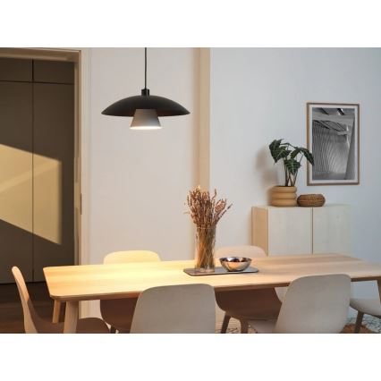 Osram - Κρεμαστό φωτιστικό με καλώδιο DECOR FLYING MUSHROOM 1xE27/25W/230V Ø 50 cm μαύρο