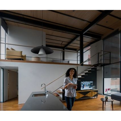 Osram - Κρεμαστό φωτιστικό με καλώδιο DECOR FLYING MUSHROOM 1xE27/25W/230V Ø 50 cm μαύρο