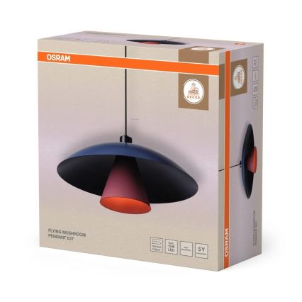 Osram - Κρεμαστό φωτιστικό με καλώδιο DECOR FLYING MUSHROOM 1xE27/25W/230V διάμ. 50 cm μπλε