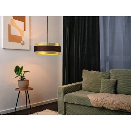 Osram - Κρεμαστό φωτιστικό με καλώδιο DECOR HORNET 3xE27/10W/230V Ø 50 cm μαύρο/χρυσό