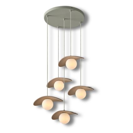 Osram - Κρεμαστό φωτιστικό με καλώδιο DECOR PEARL 5xG9/5W/230V, μπεζ