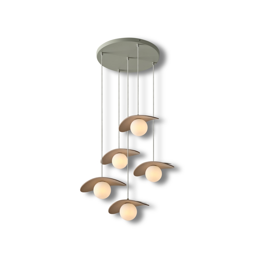 Osram - Κρεμαστό φωτιστικό με καλώδιο DECOR PEARL 5xG9/5W/230V, μπεζ