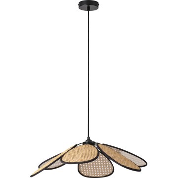 Osram - Κρεμαστό φωτιστικό με καλώδιο DECOR RATTAN 1xE27/15W/230V Ø 58 cm μπεζ/μαύρο