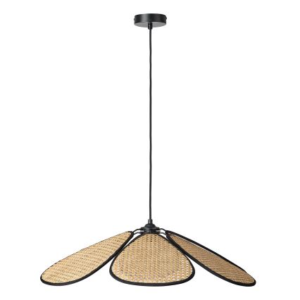 Osram - Κρεμαστό φωτιστικό με καλώδιο DECOR RATTAN 1xE27/15W/230V διάμ. 69 cm μπεζ/μαύρο
