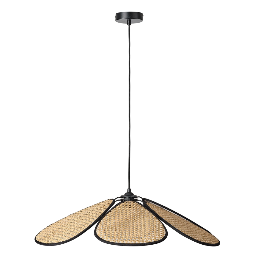 Osram - Κρεμαστό φωτιστικό με καλώδιο DECOR RATTAN 1xE27/15W/230V διάμ. 69 cm μπεζ/μαύρο
