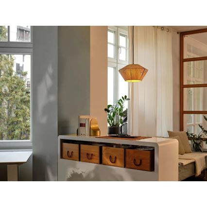 Osram - Κρεμαστό φωτιστικό με καλώδιο DECOR STRIPES 1xE27/10W/230V Ø 30,5 εκ. μπεζ