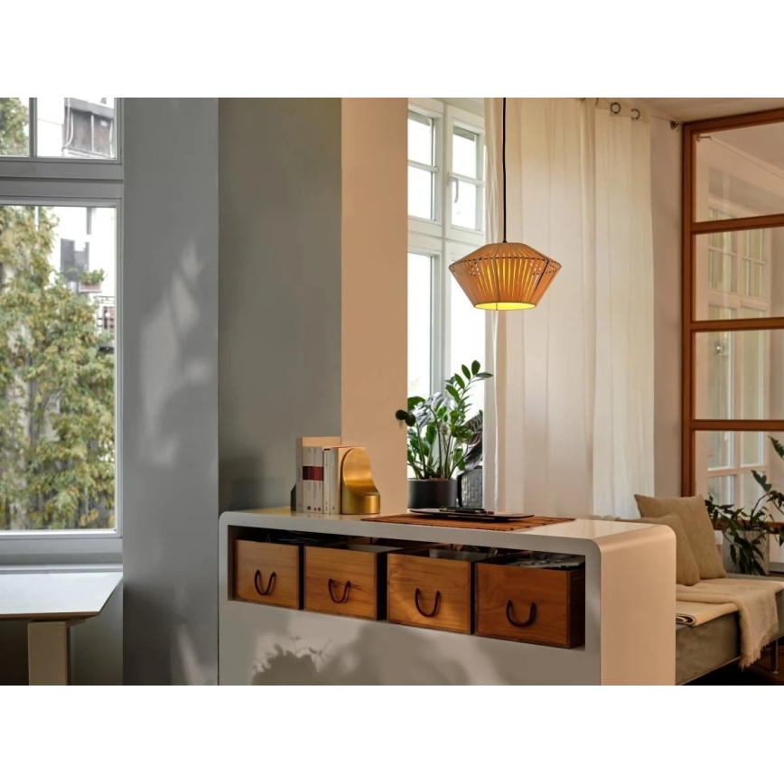 Osram - Κρεμαστό φωτιστικό με καλώδιο DECOR STRIPES 1xE27/10W/230V Ø 30,5 εκ. μπεζ