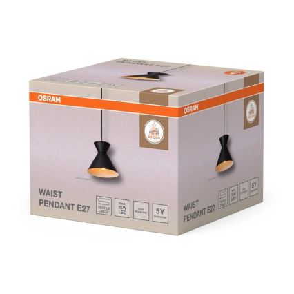Osram - Κρεμαστό φωτιστικό με καλώδιο DECOR WAIST 1xE27/40W/230V μαύρο