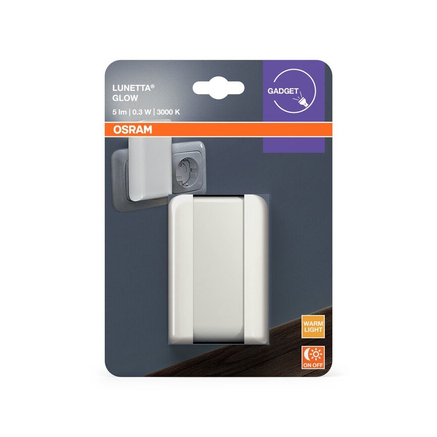 Osram - LED φωτάκι νυκτός με αισθητήρα λυκόφωτος LUNETTA LED/0,3W/230V