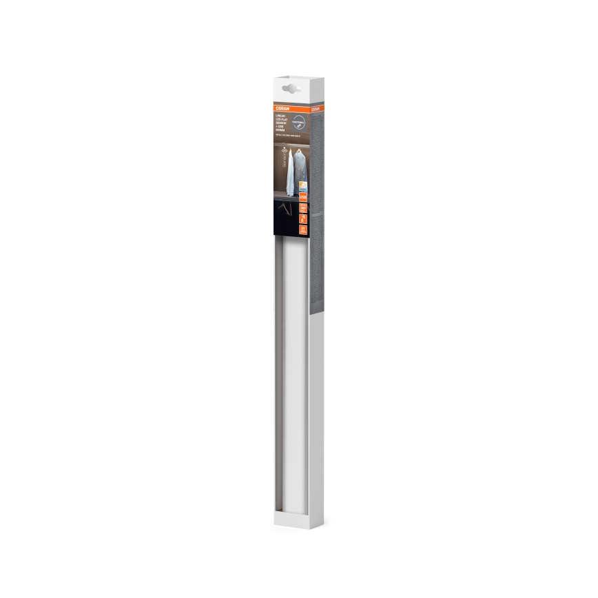 Osram - LED φωτιστικό κάτω ντουλαπιού με αισθητήρα κίνησης και λυκόφωτος LINEAR LED/4W/3,7V 1500 mAh 3000/4000/6500K 60 cm γκρι
