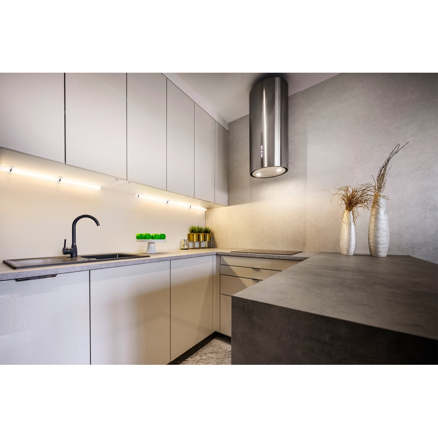 Osram - Ρυθμιζόμενο LED φωτιστικό για κάτω από ντουλάπια με αισθητήρα κίνησης LINEAR ANGLE LED, 5W/230V, 3000/4000/6500K, 35 cm, λευκό